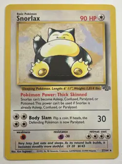 Snorlax Base Jungle Set 27/64 Unlimited Rare - Pokemon - Image 1