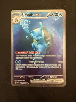 Pokemon 151 Blastoise ex 200/165 SIR Special Illustration Rare Near Mint - Image 1