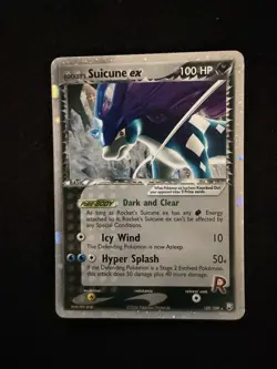 Pokemon Company Rocket's Suicune ex 105/109 Team Rocket Returns 2004 Holo - Image 1
