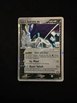 Pokemon Company Rocket's Suicune ex 105/109 Team Rocket Returns 2004 Holo - Image 2