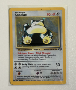 Snorlax HOLO 11/64 1999 Pokemon TCG Jungle Unlimited Rare Heavily Played HP - Image 1