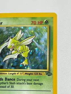 **** Pokemon Scyther 10/64 Jungle Holo Rare Unlimited HP - Image 3
