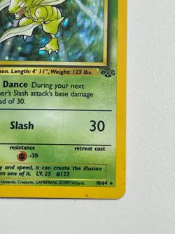 **** Pokemon Scyther 10/64 Jungle Holo Rare Unlimited HP - Image 5