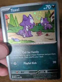 Pokemon TCG - Toxel - Cosmo Holo SWIRL Chaos Rising Black Star Promo 078 - NM 🌑 - Image 1