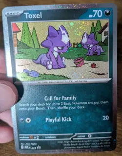 Pokemon TCG - Toxel - Cosmo Holo SWIRL Chaos Rising Black Star Promo 078 - NM 🌑 - Image 2