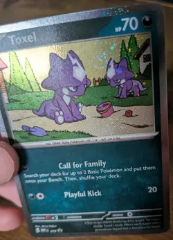 Pokemon TCG - Toxel - Cosmo Holo SWIRL Chaos Rising Black Star Promo 078 - NM 🌑 - Image 3
