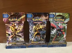 Pokemon XY Breakpoint 3 Different Art Work Sleeved booster pack Hard To Find - Image 1
