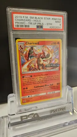 PSA 9 Pokemon Staff Team Up Prerelease Charizard Black Star SM158 - Image 4