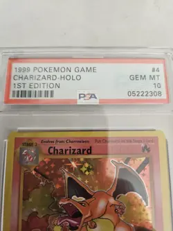 CGC 10 Charizard BASE SET UNLIMITED HOLO Rare #4 GEM MINT Low Pop POKEMON - Image 2