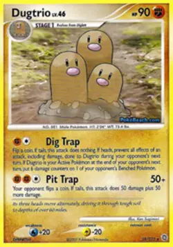 Pokemon - Dugtrio - 24/132 - Rare - Secret Wonders - NM - Image 1