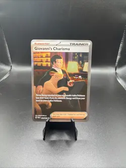 Pokemon TCG 151 Full Art Trainer Giovanni's Charisma 204/165 NM - Image 1