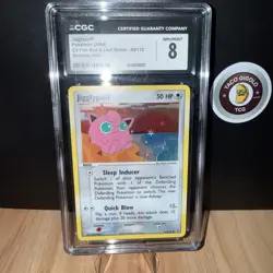 2004 Pokemon EX Fire Red & Leaf Green Jigglypuff #65/112 - CGC 8 - Reverse Holo! - Image 1
