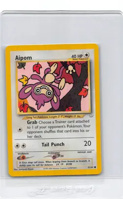 Aipom 41/64 - Neo Revelation - 1995-2000 - VINTAGE WOTC Pokemon Card - LP - Image 1