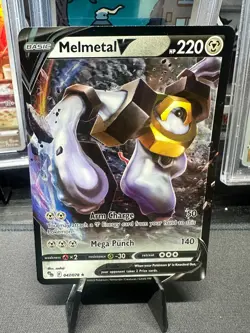 Melmetal V 47/78 Rare Holo Pokemon Card 2022 Pokemon Go - Image 1