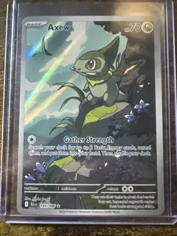 Axew 145/086 Illustration Rare, Black Bolt, Full Art Holo, Pokemon TCG, NM - Image 1