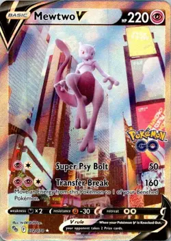 Pokemon TCG Mewtwo V #72/78 Full Art Alternate Ultra Rare NM (SKU 1-5) - Image 1