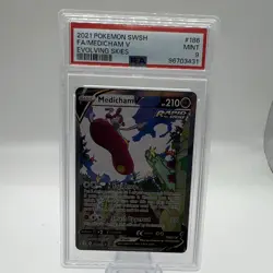 The Pokemon Company Pokemon TCG Medicham V Full Art Holo UR 186/203 PSA 9 EN - Image 1