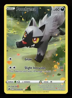 Poochyena GG33/GG70 Crown Zenith Galarian Gallery Pokemon Card - Image 1
