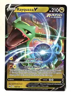 Rayquaza V 100/159 Crown Zenith Ultra Rare Pokemon 2023 - Image 1