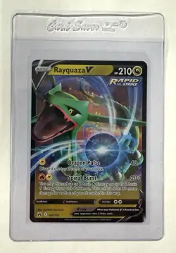 Rayquaza V 100/159 Crown Zenith Ultra Rare Pokemon 2023 - Image 3