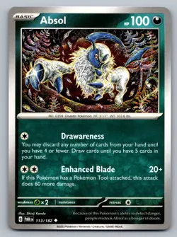 Pokemon TCG SV04: Paradox Rift Absol 113/182 - Image 1