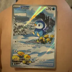 Pokemon TCG Piplup 98/94 Phantasmal Flames Illustration Rare Mega Evolution NM - Image 1