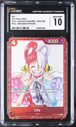 2023 One Piece Premium Card Collection FILM RED Edition Uta OP01-005 CGC 10 A PT - Image 1