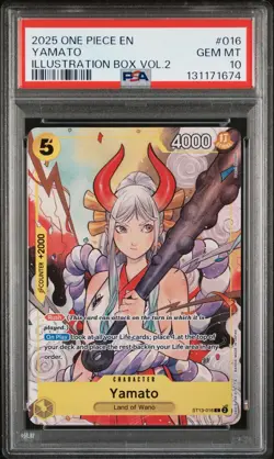 2025 ONE PIECE PROMOS ILLUSTRATION BOX VOL.2 #016 YAMATO PSA 10 - Image 1