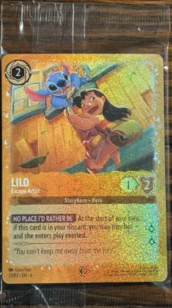 Disney Lorcana Lilo-Escape Artist 25/P2 Promo Foil Amber Character English - Image 1