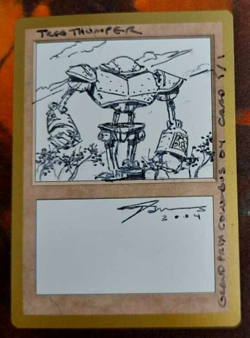 Dave Sealey Original Art Sketch Signed Drawn on MTG Card * 1 of 1 * 2000 - Image 1