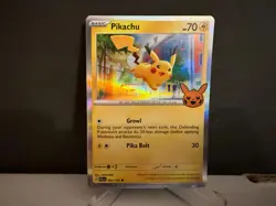 2023 Pokemon Pikachu 062 Trick or Trade Paldea Evolved Holo Rare Card NM+ - Image 1