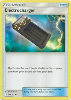 POKEMON CARD ELECTROCHARGER 139/181 ITEM TRAINER POKEMON TCG CCG - Image 1