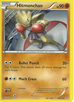 POKEMON CARD HITMONCHAN 48/83 NO 107 PUNCHING POKEMON TCG CCG - Image 1
