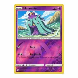 POKEMON CARD REVERSE HOLO MAREANIE 105/214 NO 747 BRUTAL STAR POKEMON TCG CCG - Image 1