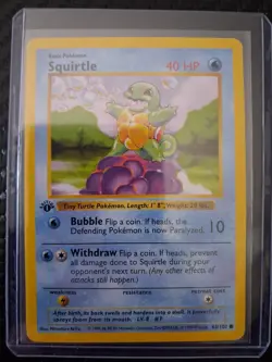 Pokemon Squirtle 1st Edition Shadowless Base Set - Image 1