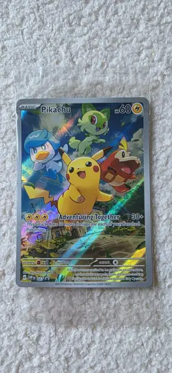 Pokemon TCG Pikachu SVP027 Paldea Evolved Black Star Promo - SEALED *PRINTLINES* - Image 1