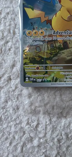 Pokemon TCG Pikachu SVP027 Paldea Evolved Black Star Promo - SEALED *PRINTLINES* - Image 3