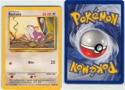 Rattata 61/102 Common Base Set Unlimited Pokemon NM Arita - Image 3