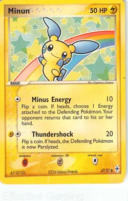 Minun 67/101 Common Hidden Legends Pokemon HP Himeno - Image 1