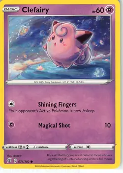 Clefairy 074/192 Common Rebel Clash Pokemon NM sowsow - Image 1