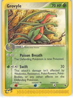 Grovyle 31/109 Uncommon Ruby & Sapphire Pokemon LP Harada - Image 1