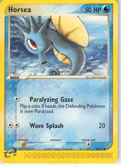 Horsea 58/97 Common Dragon Pokemon NM Harada - Image 1