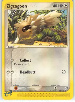 Zigzagoon 85/100 Common Sandstorm Pokemon NM Arita - Image 1