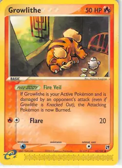 Growlithe 65/100 Common Sandstorm Pokemon MP Kusajima - Image 1