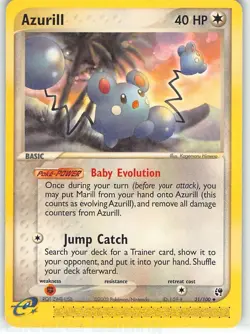 Azurill 31/100 Uncommon Sandstorm Pokemon LP Himeno - Image 1