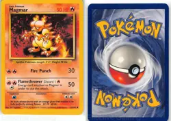 Magmar 36/102 Uncommon Base Set Unlimited Pokemon NM Sugimori - Image 3