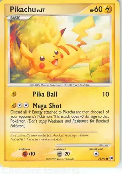 Pikachu 71/99 Common Arceus Pokemon LP - Image 1
