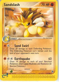 Sandslash 21/100 Rare Sandstorm Pokemon LP Saitou - Image 1