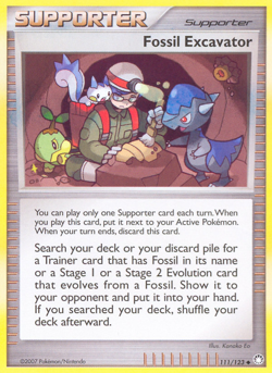 Fossil Excavator 111/123 Uncommon Mysterious Treasures Pokemon LP - Image 1