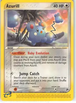 Azurill 31/100 Uncommon Sandstorm Pokemon NM Himeno - Image 1